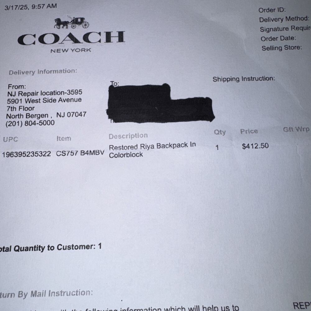 Coach Reloved CS757 B4MBV Riya Backpack In Colorblock Brown Leather - Picture 16 of 16